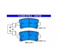 1605130 602758 1605221 Placute frana spate Opel Insignia ATE J60